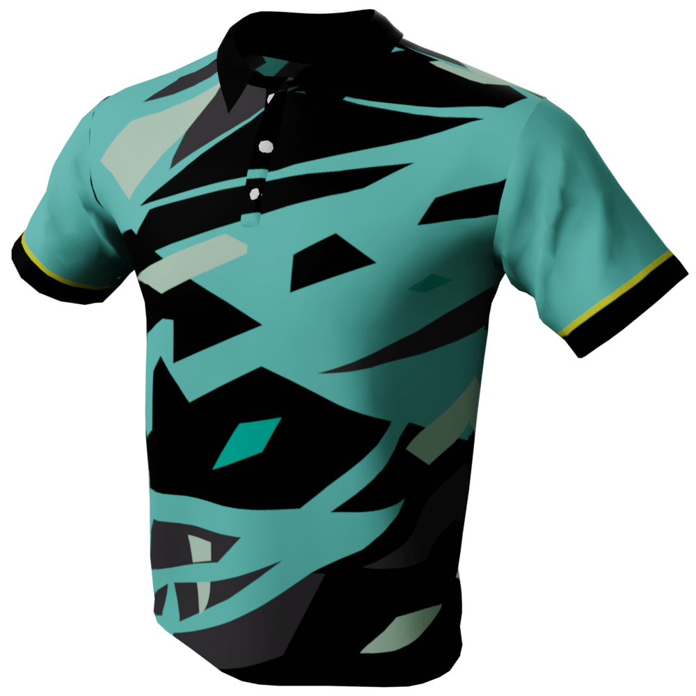 Abstract Layers Custom Golf Shirt | Ontal Golf Apparel
