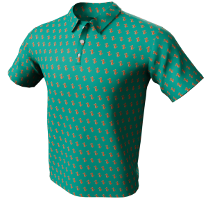 Crocodile Pattern Polo Golf Shirt