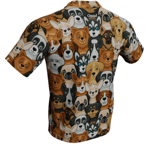 Dog Pattern Polo Golf Shirt - Image 2