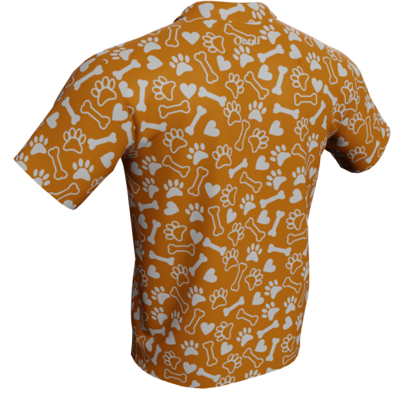 Dog Pattern Polo Golf Shirt - Image 4