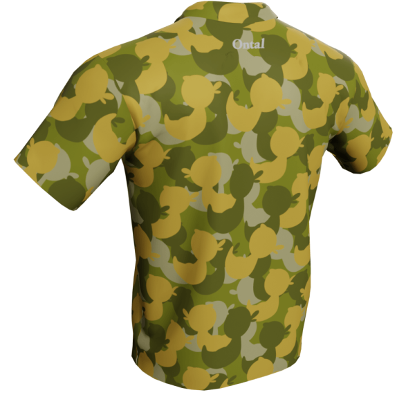 Duck Pattern Polo Golf Shirt - Image 6