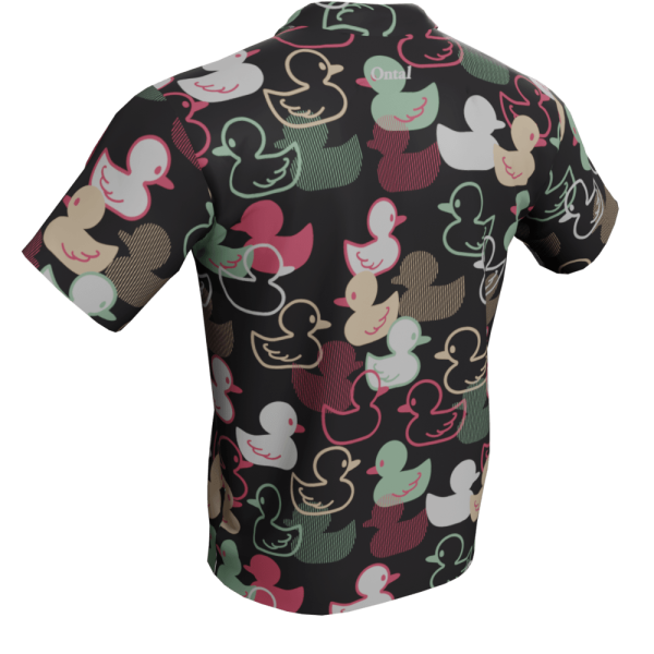 Duck Pattern Polo Golf Shirt - Image 4