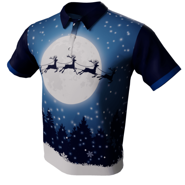 Snowy Night Polo Golf Shirt