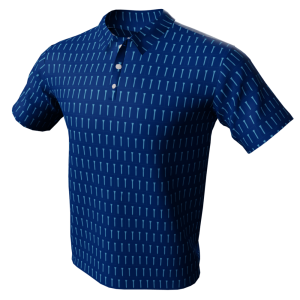 Tee Time Custom Golf Shirt - blue